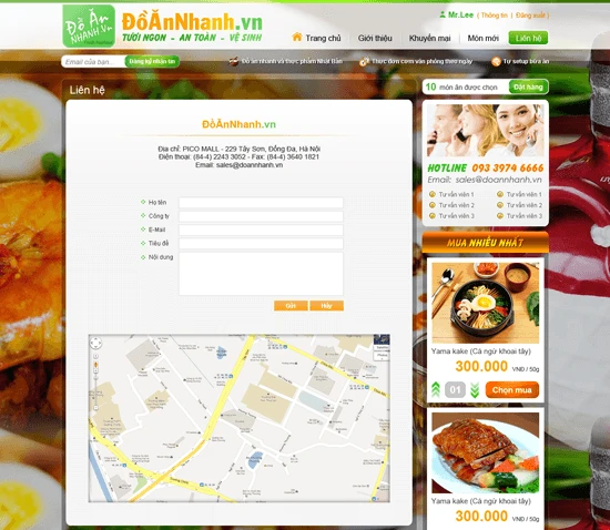 Thiết kế Website thương mại điện tử Đồ ăn nhanh