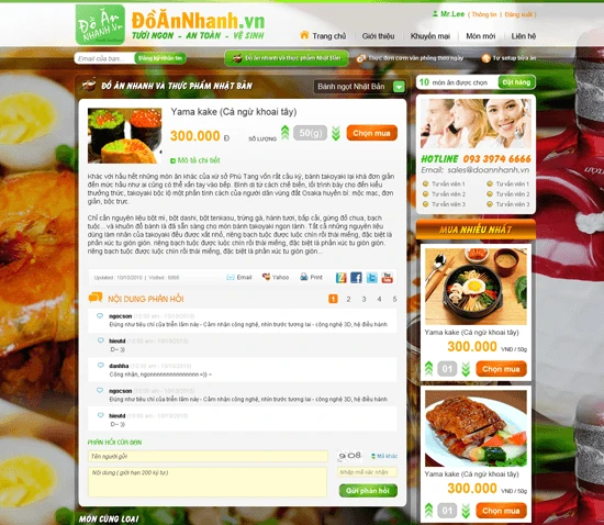 Thiết kế Website thương mại điện tử Đồ ăn nhanh