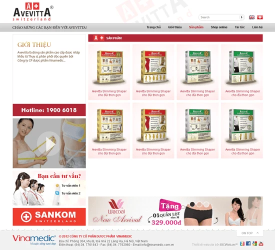 Website thương mại Avevitta