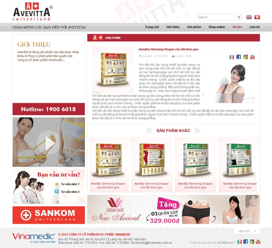 Website thương mại Avevitta
