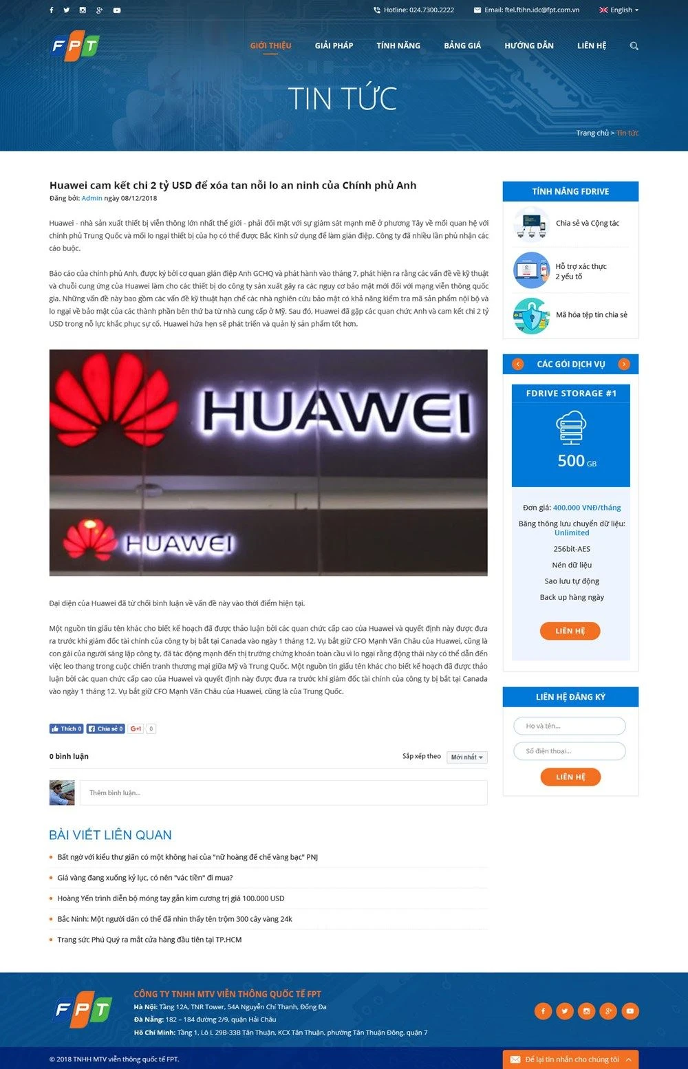 Lưu trữ trực tuyến Fdrive - FPT