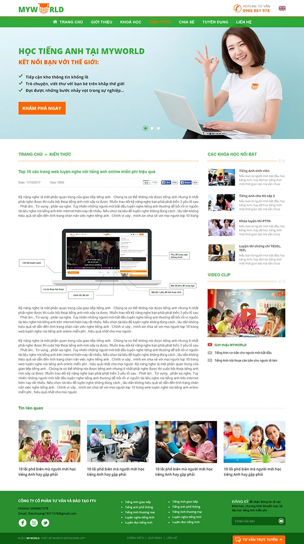 Trung tâm Đào tạo tiếng Anh My World