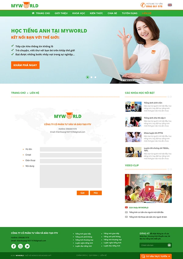 Trung tâm Đào tạo tiếng Anh My World