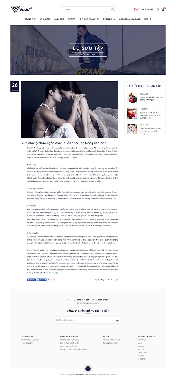 Trang TMĐT thương hiệu thời trang WWFashion