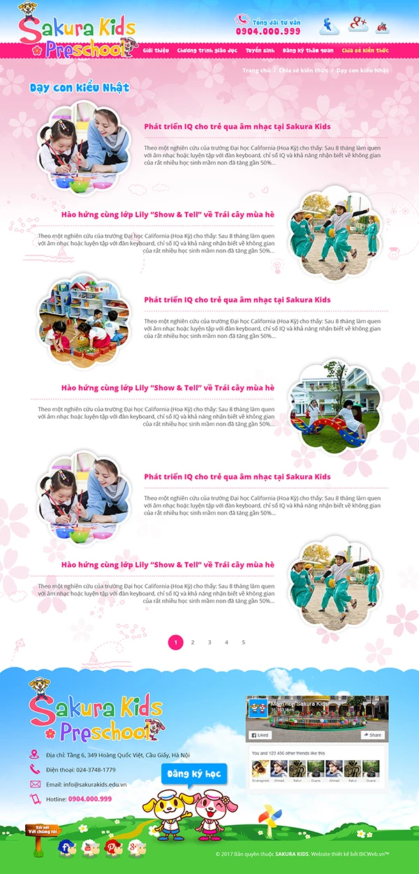 Hệ thống trường mầm non Sakura Kids