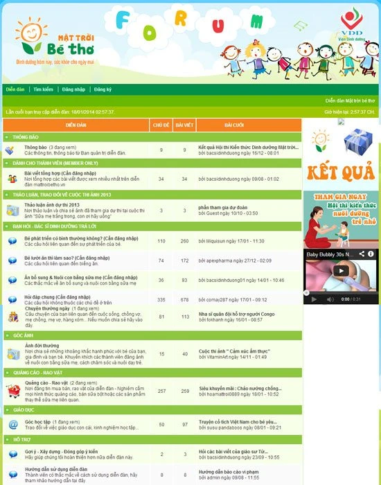 Diễn đàn Mặt trời bé thơ