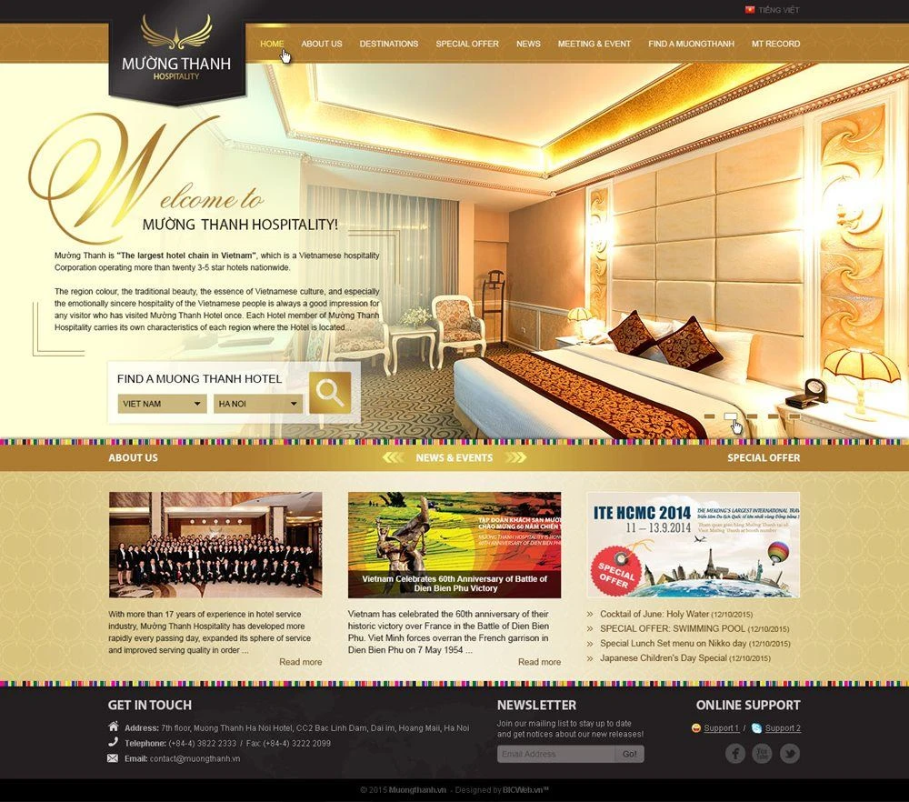 Tập đoàn Mường Thanh - Chuỗi hơn 50 Web khách sạn 4, 5*