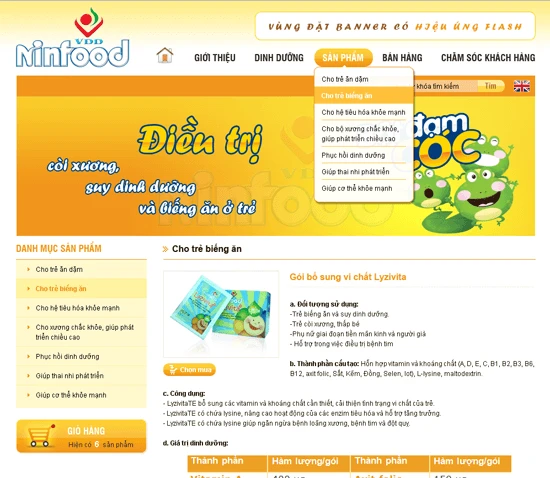 Ninfood - Trung tâm Dịch vụ khoa học kỹ thuật dinh dưỡng