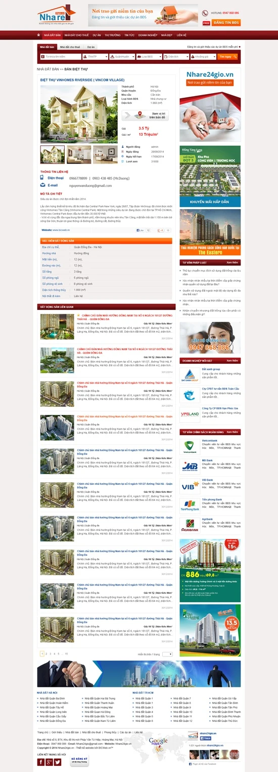 Thiết kế website BĐS giatrithuc.com.vn - Kênh thông tin nhà đất giá rẻ