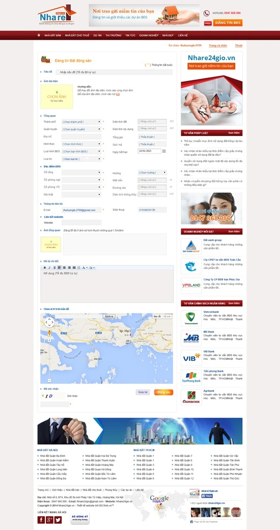 Thiết kế website BĐS giatrithuc.com.vn - Kênh thông tin nhà đất giá rẻ
