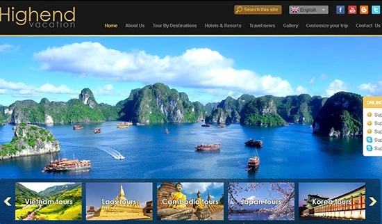 Thiết kế website du lịch Highend Vacation