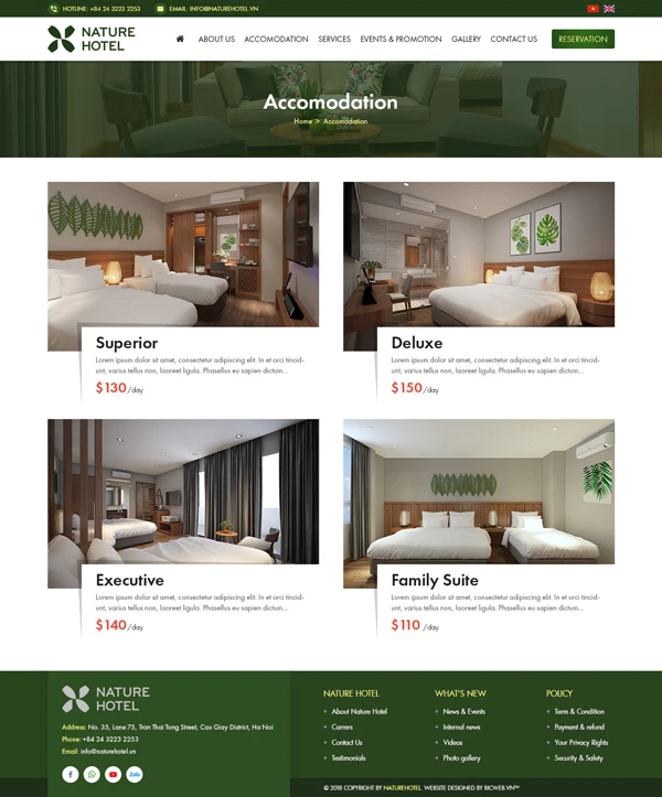 Khách sạn Nature - Cầu Giấy - Hà Nội