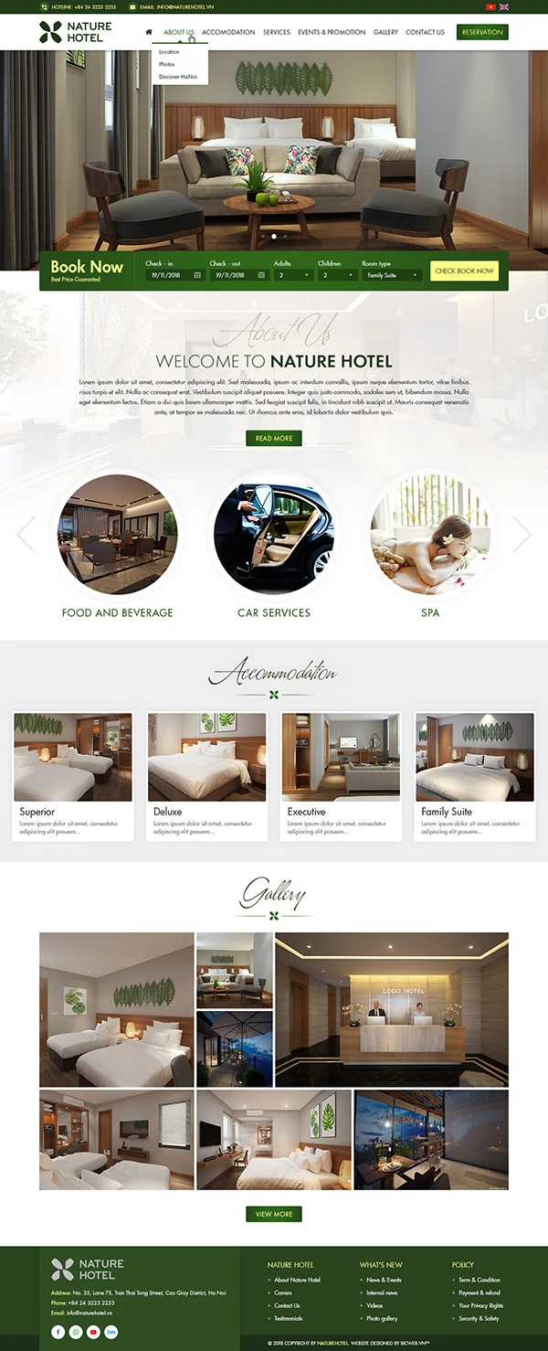 Khách sạn Nature - Cầu Giấy - Hà Nội