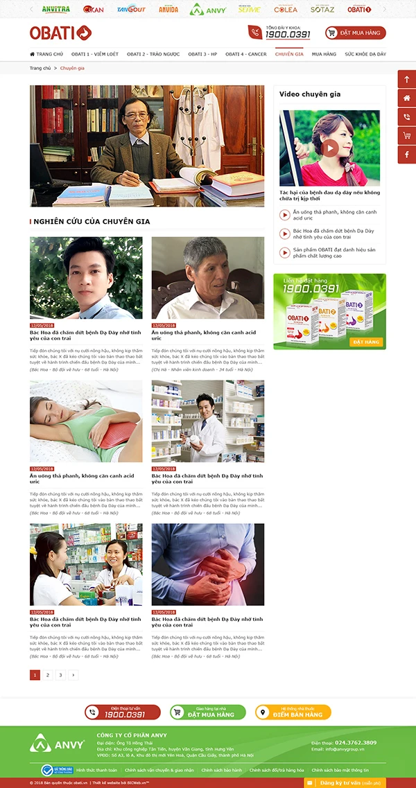 Nhãn hàng dược Obati - Tập đoàn Anvy Group