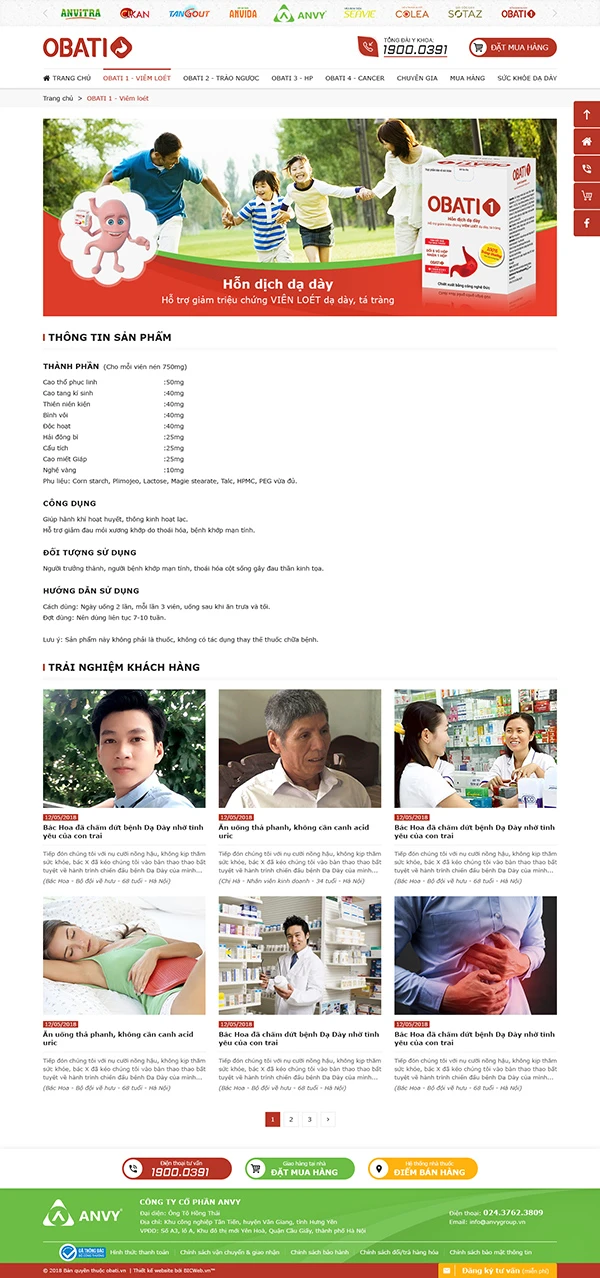 Nhãn hàng dược Obati - Tập đoàn Anvy Group