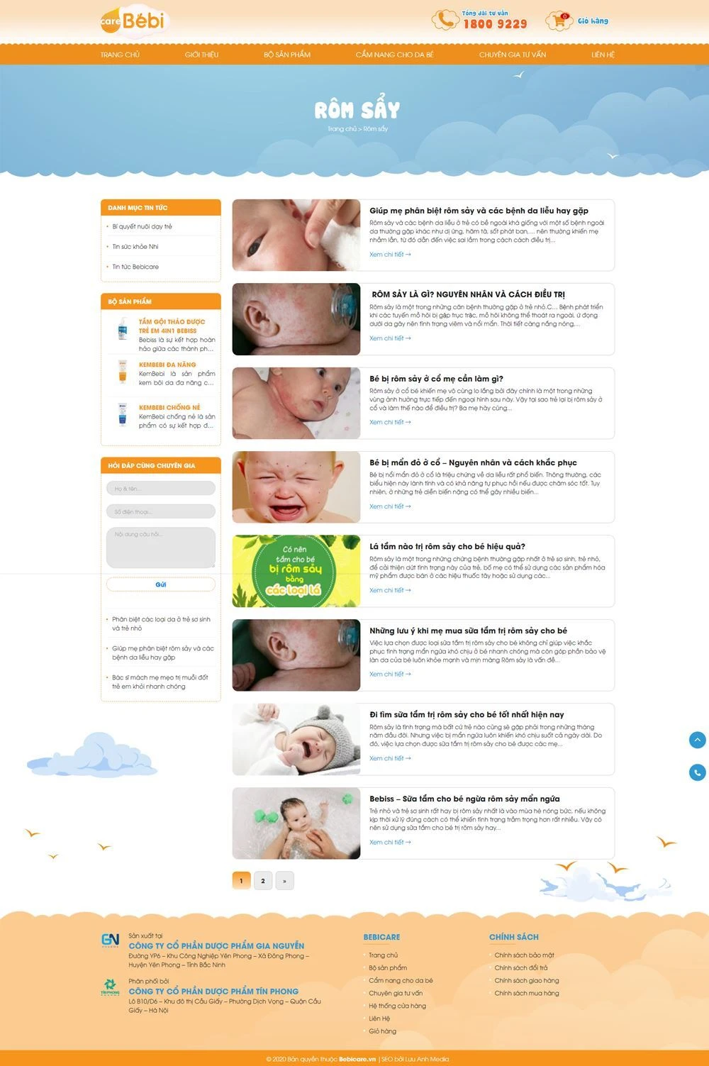 Dược phẩm chăm sóc và bảo vệ cho bé - Bebicare
