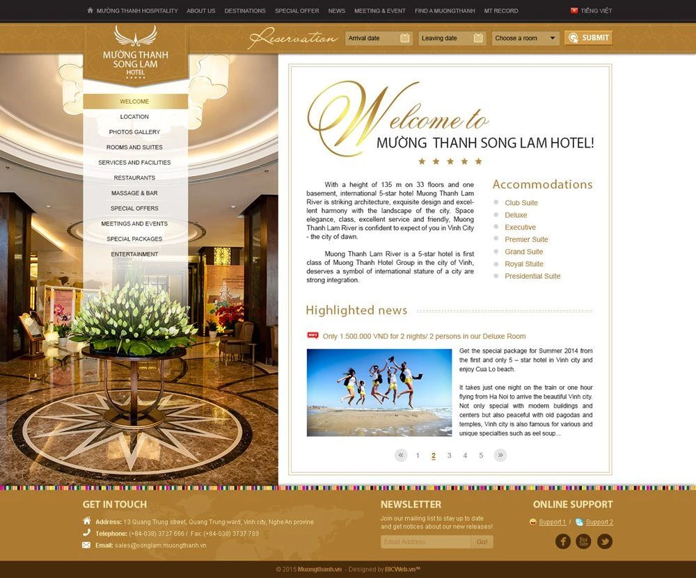 Tập đoàn Mường Thanh - Chuỗi hơn 50 Web khách sạn 4, 5*