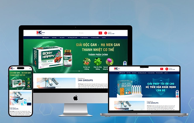 BICWeb thiết kế website công ty dược phẩm  HK Groups