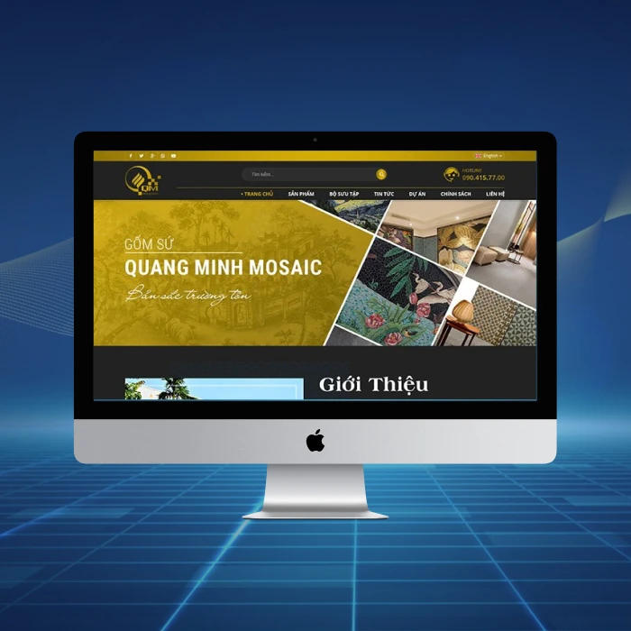 Thiết kế website Gốm sứ Quang Minh mosaic
