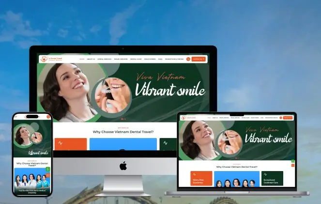 Thiết kế website cho phòng khám Nha khoa kết hợp du lịch inbound