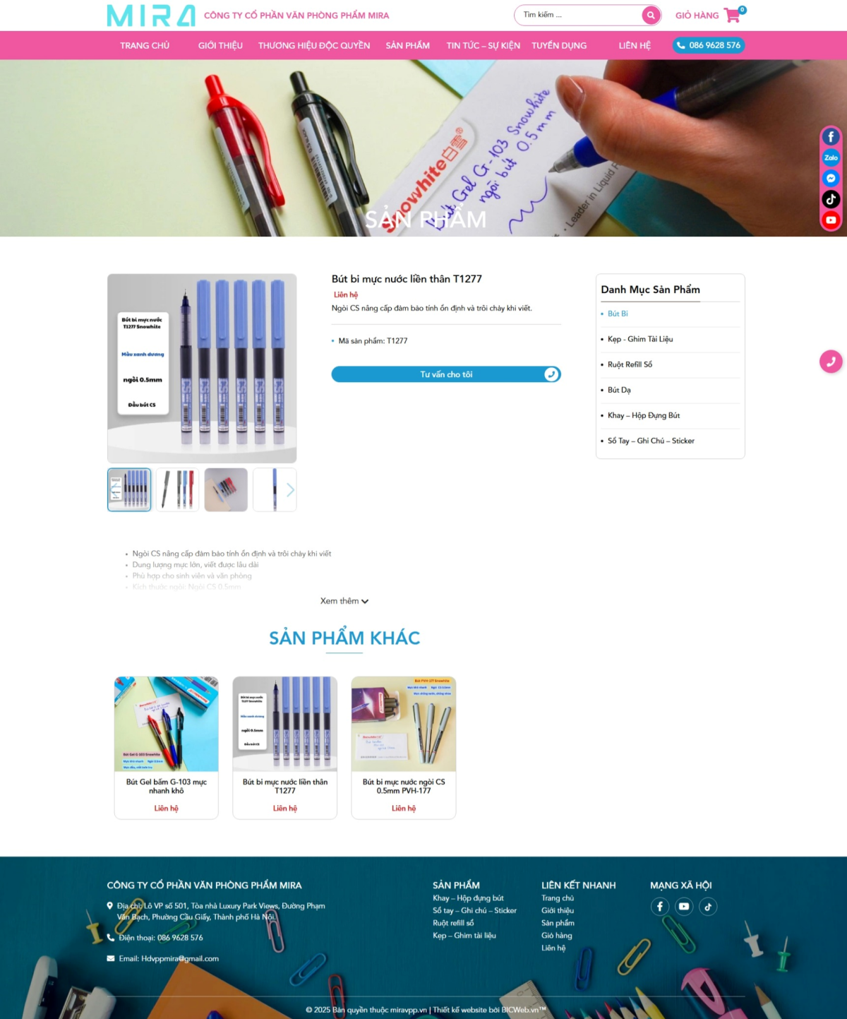 Văn phòng phẩm Mira