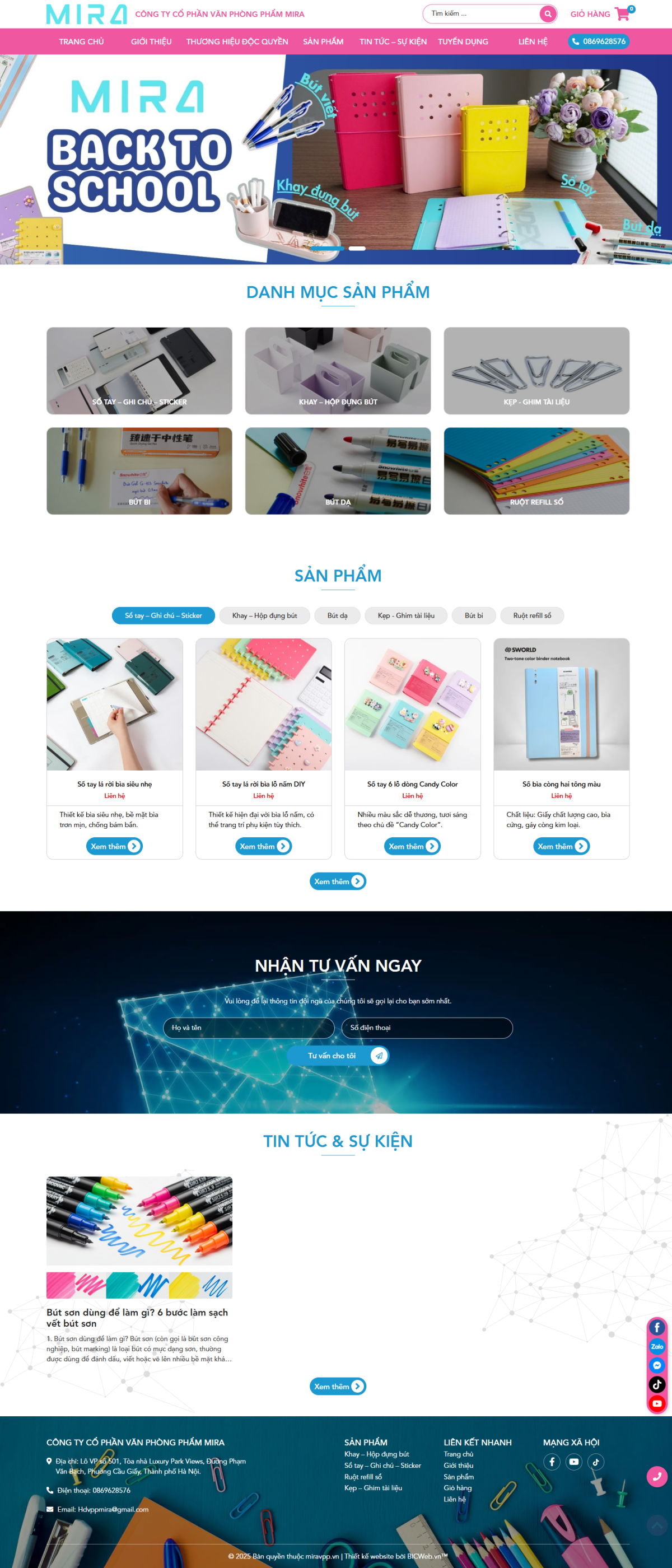 Văn phòng phẩm Mira