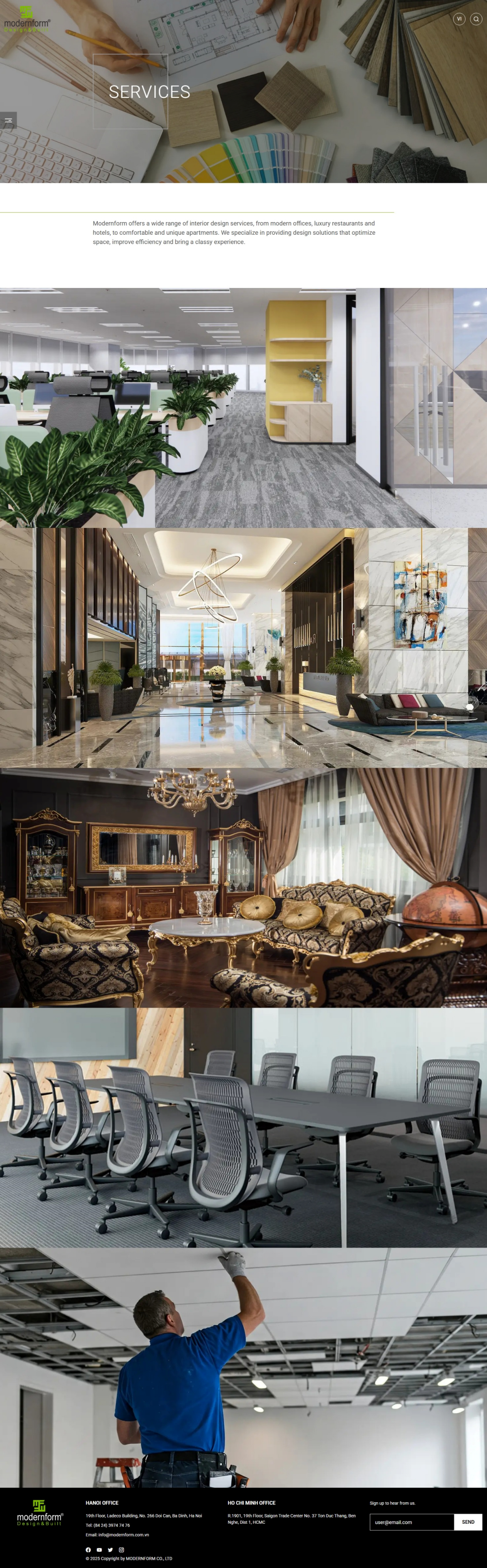 Thiết kế và thi công nội thất Modernform