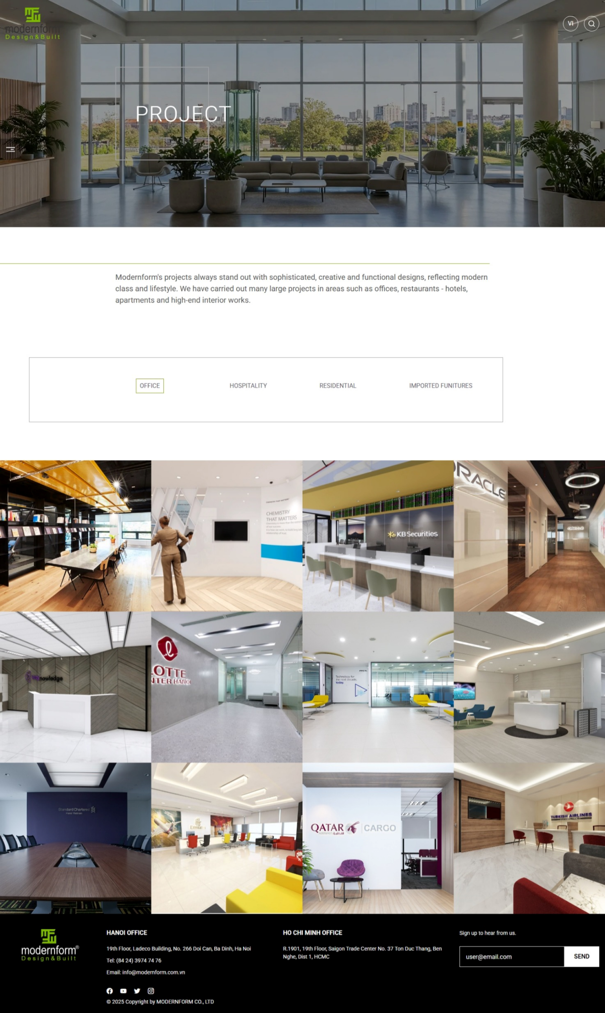 Thiết kế và thi công nội thất Modernform