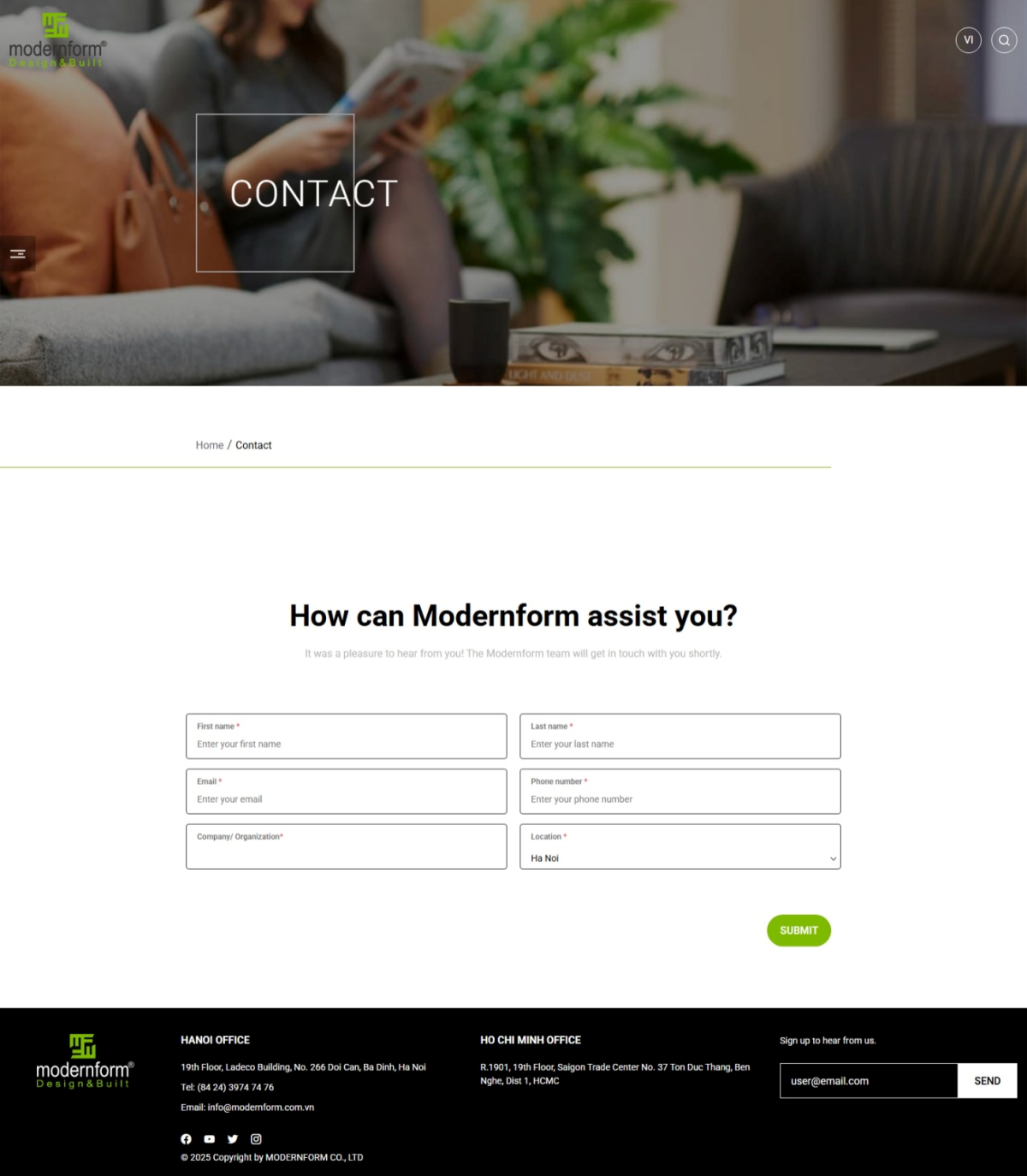 Thiết kế và thi công nội thất Modernform