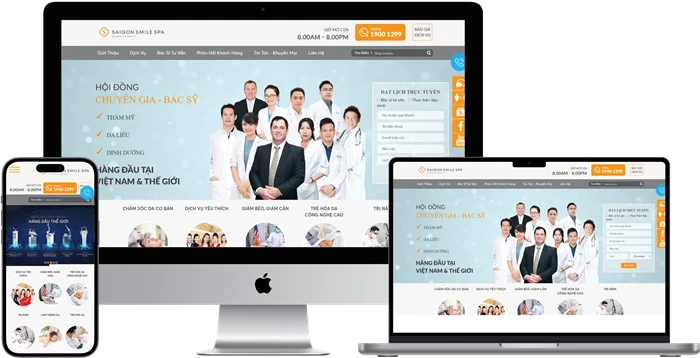 Thiết kế website thẩm mỹ viện, spa chuyên nghiệp - Tăng nhận diện thương hiệu