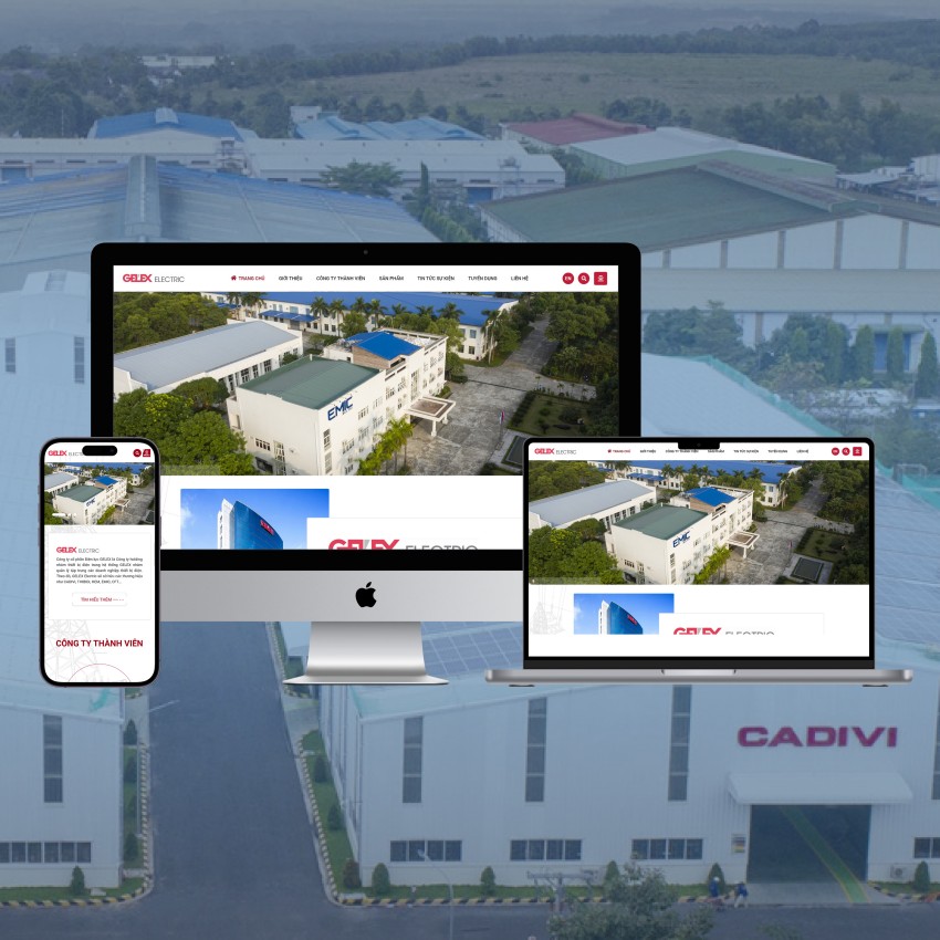 Website giới thiệu công ty thiết bị điện Gelex Electric