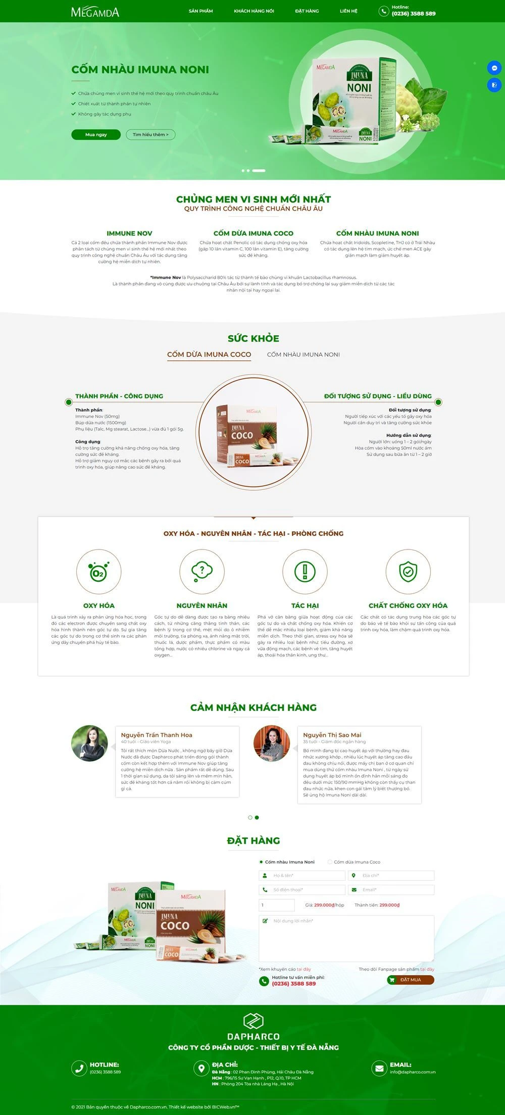 Landing page Megamda