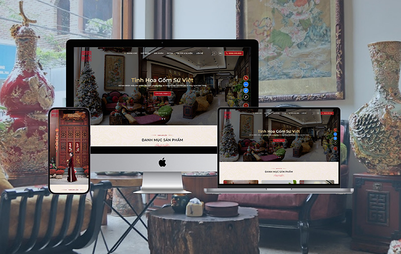 Thiết kế website gốm sứ Vạn An Lộc: Số hóa tinh hoa Bát Tràng cùng BICWeb